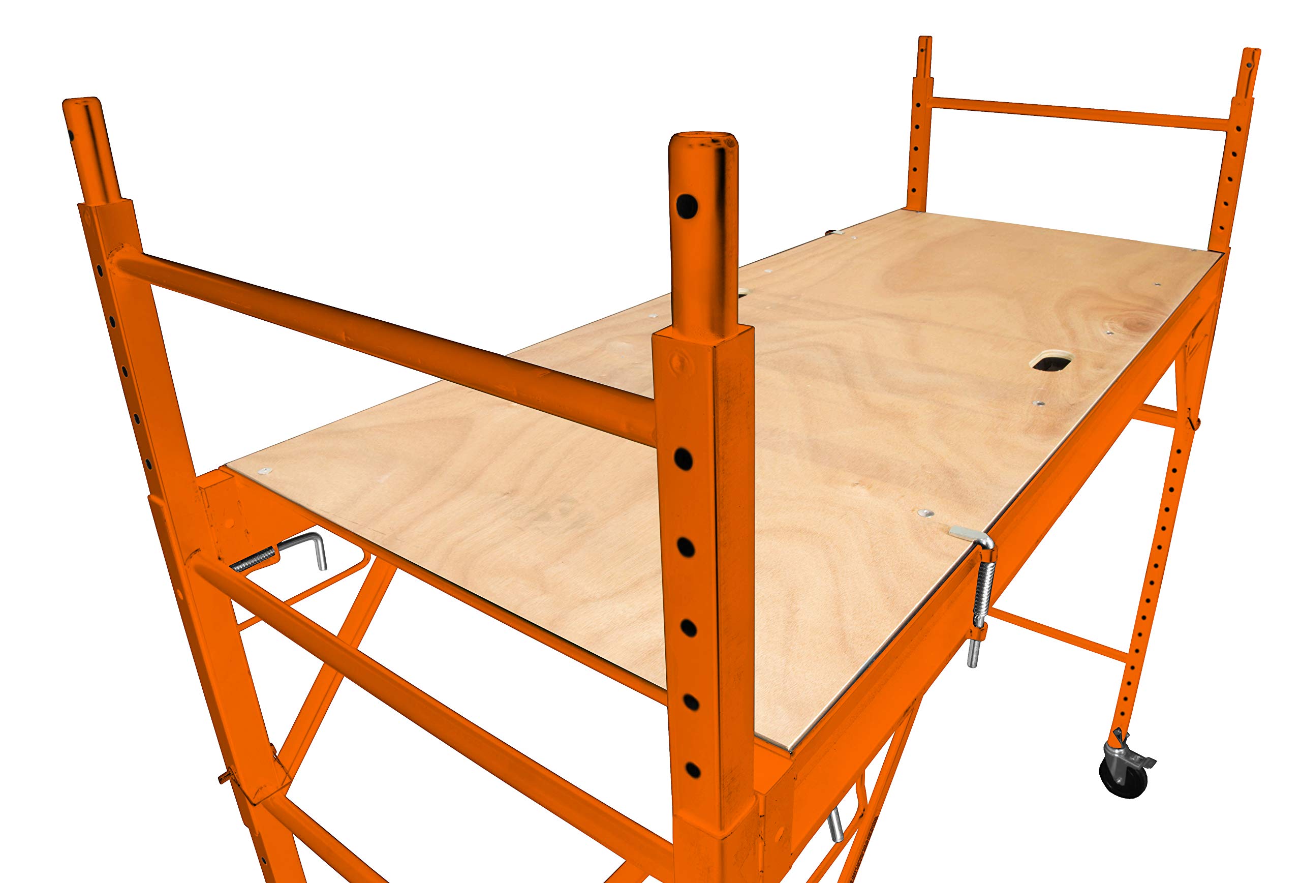WEN 31110T 6.25 ft Baker-Style Rolling Steel Scaffold - 1000 lb Capacity, Multi-Purpose Construction Scaffolding for Home Renovation, Painting & Roofing Projects