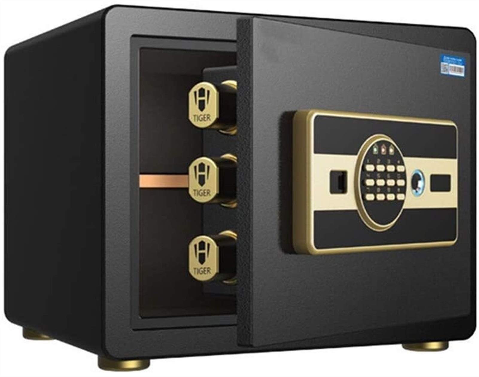 Steel Home Security Safe with Digital Keypad - High Density Alloy Steel, Wall or Floor Mounted, Double Alarm System for Valuables | Ideal for Bedroom, Office & Apartment Security