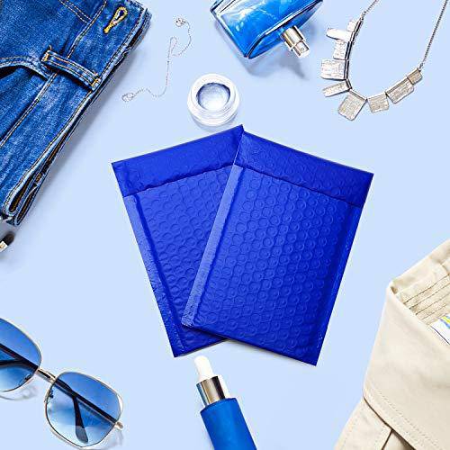 4x8 Bubble Mailer Padded Envelopes - Royal Blue Shipping Bags for Ecommerce, Small Packages & Mailing | Waterproof & Tear-Resistant | Perfect for Jewelry, Cosmetics, Documents & Small Items