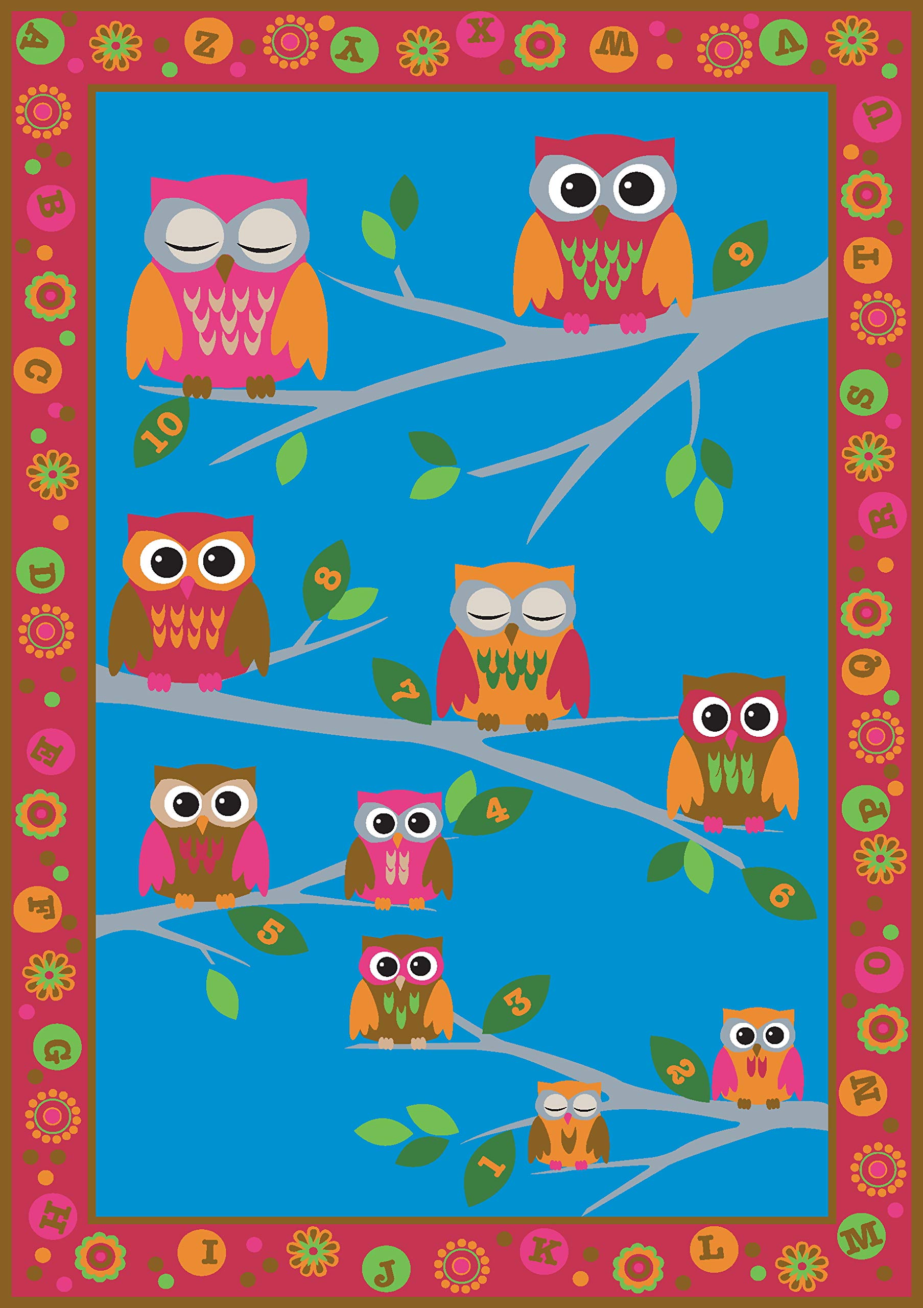 Educational ABC & Numbers Learning Kids Carpet - 6' x 8'6