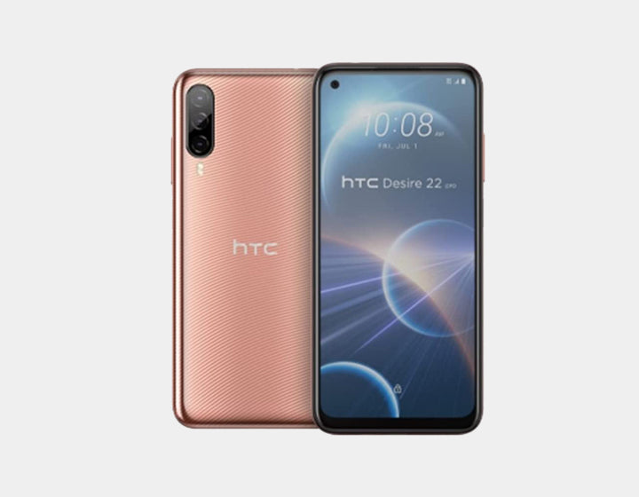 HTC Desire 22 Pro 5G Smartphone - 128GB ROM 8GB RAM, Dual SIM GSM Unlocked (Gold) - Fast 5G Connectivity for Streaming & Gaming