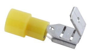 NTE Electronics 76-NIPD12L Nylon Insulated Piggy Back Disconnects - Tin Plated Brass Terminals for 12-10 AWG Wires (0.945