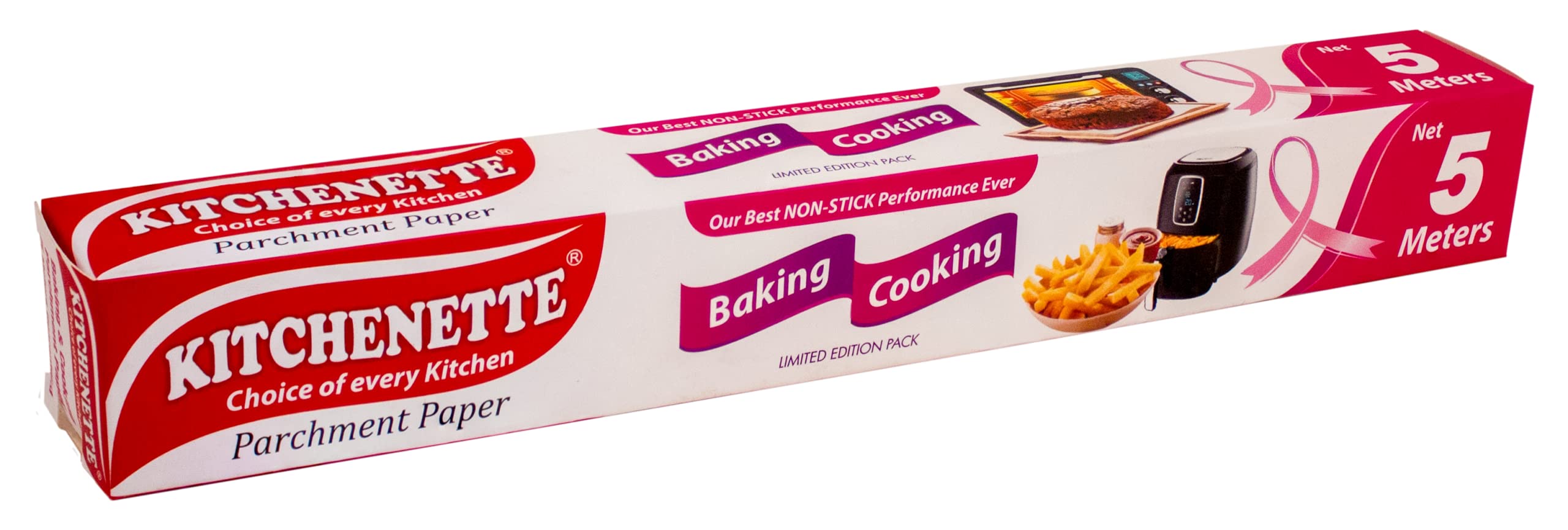 Premium Food Grade Non-Stick Parchment Paper for Baking & Cooking - 5 Meter Coreless Roll | Microwave Safe, Eco-Friendly Butter Paper | Perfect for Cakes, Pizzas, Sandwiches & Burgers | Ideal for Home Kitchens, Bakeries & Meal Prep