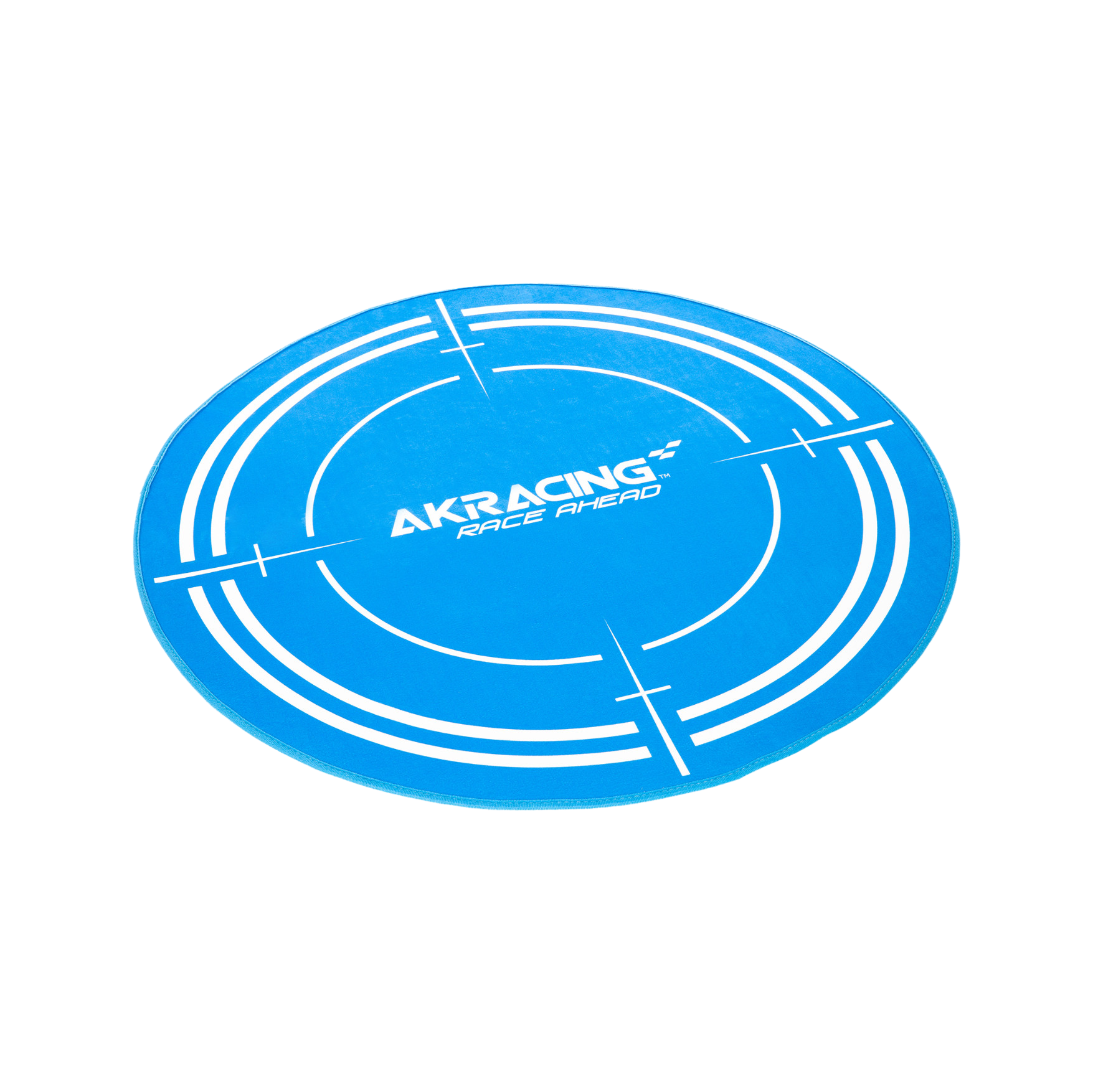 AK Racing Circular Chair Floor Mat - Non-Slip Office Chair Mat for Hardwood Floors, Blue - Perfect for Gaming, Home & Office Workspaces