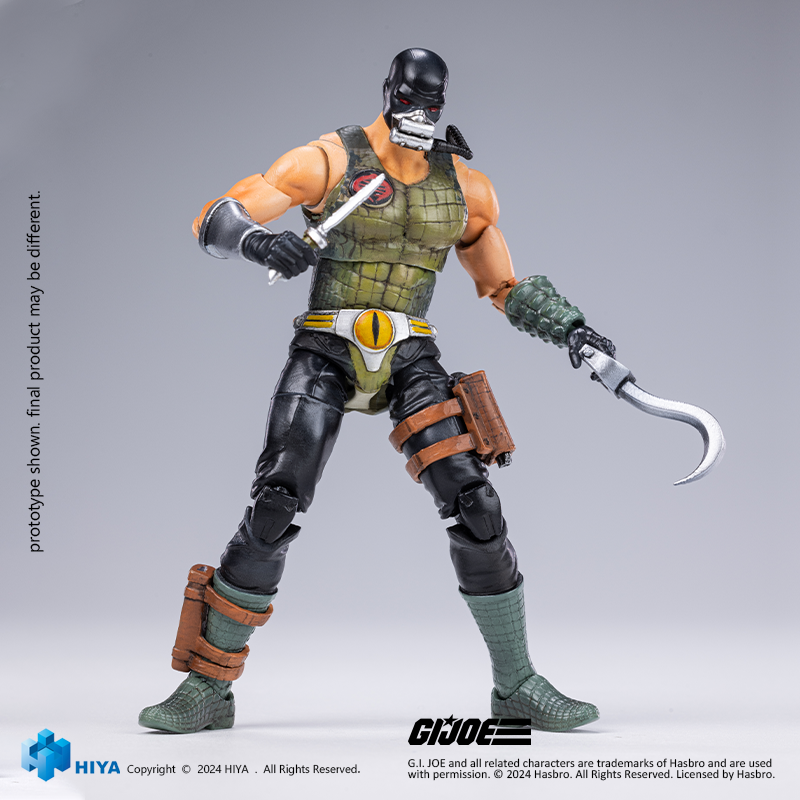 PRE ORDER 1/18 HIYA 4-Inch G.I.Joe Croc Master & Fiona Action Figure - Exquisite Mini Collectible Series for Display & Role Play Scenes