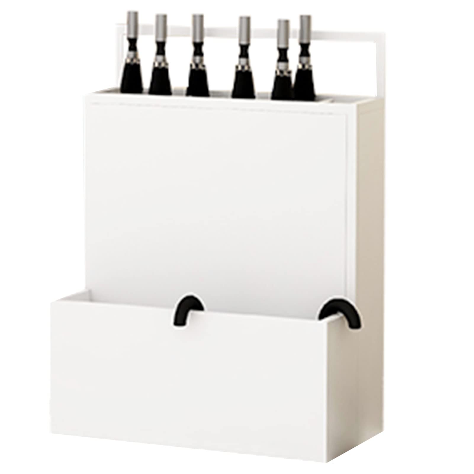 LHRUI 2-Tier Rectangular Umbrella Stand with Handle - Modern Heavy Duty Iron Floor Umbrella Holder for Entryway, Porch, Foyer - Perfect for Home, Office, and Commercial Spaces