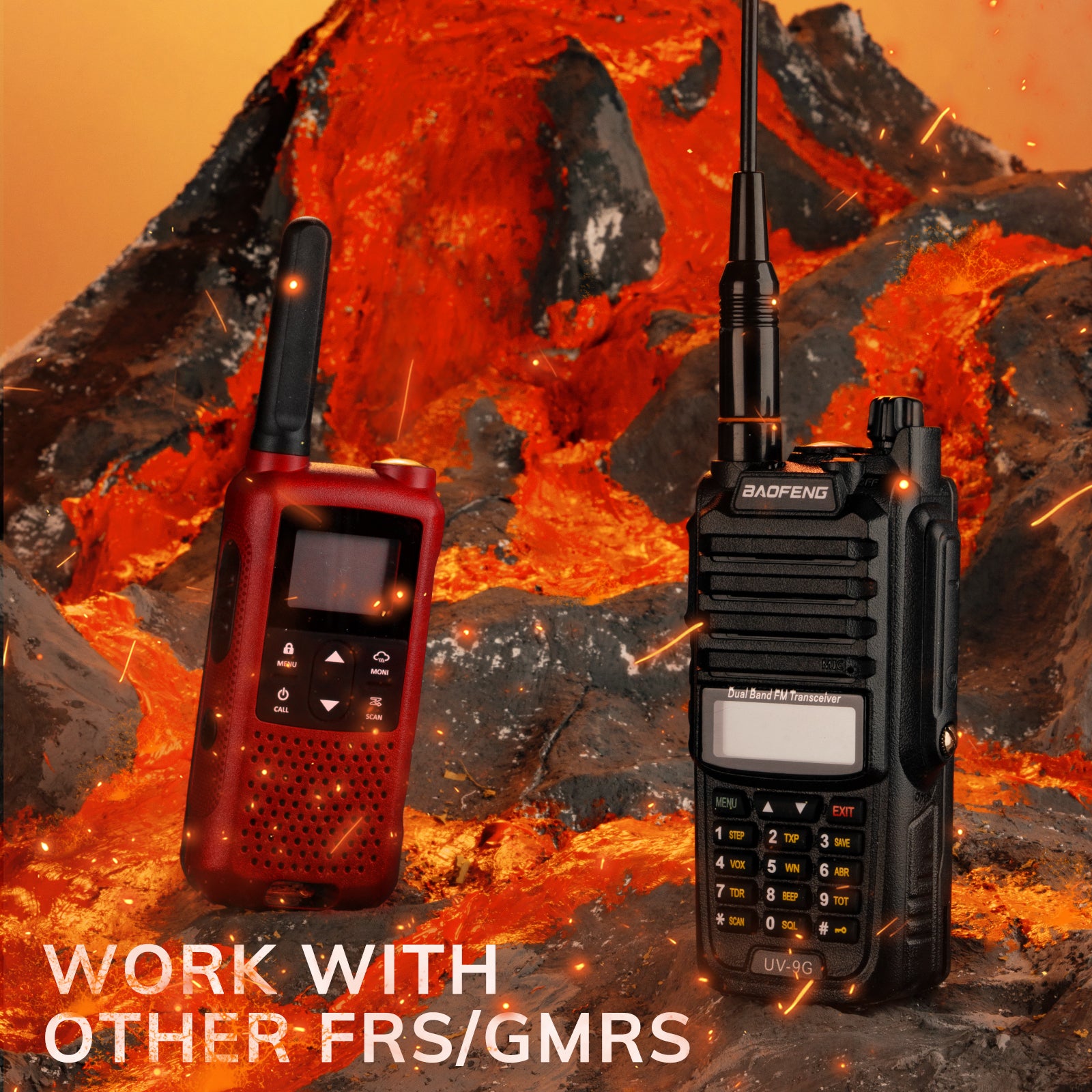 Baofeng UV-9G Two-Way Radio Walkie Talkie - Long Range, NOAA Weather Alert, Emergency Communication for Camping, Hiking & Outdoor Adventures [Open Box]