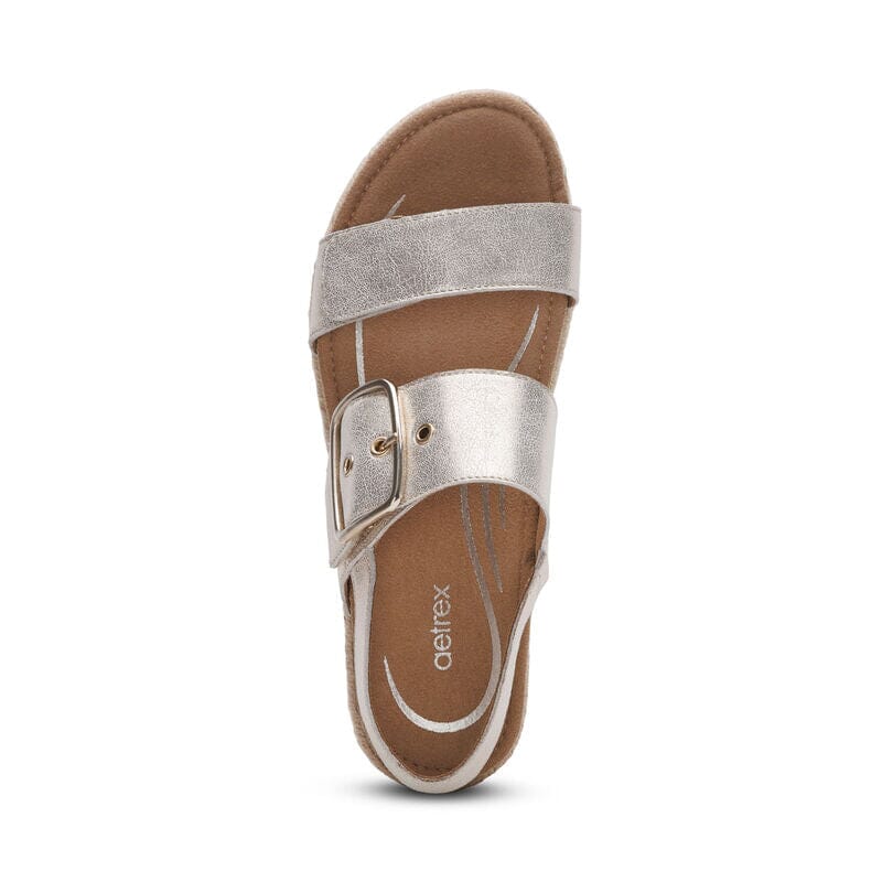 AETREX VANIA Arch Support Platform Sandals for Women - Comfortable Orthopedic Footwear for Walking, Travel & Everyday Wear