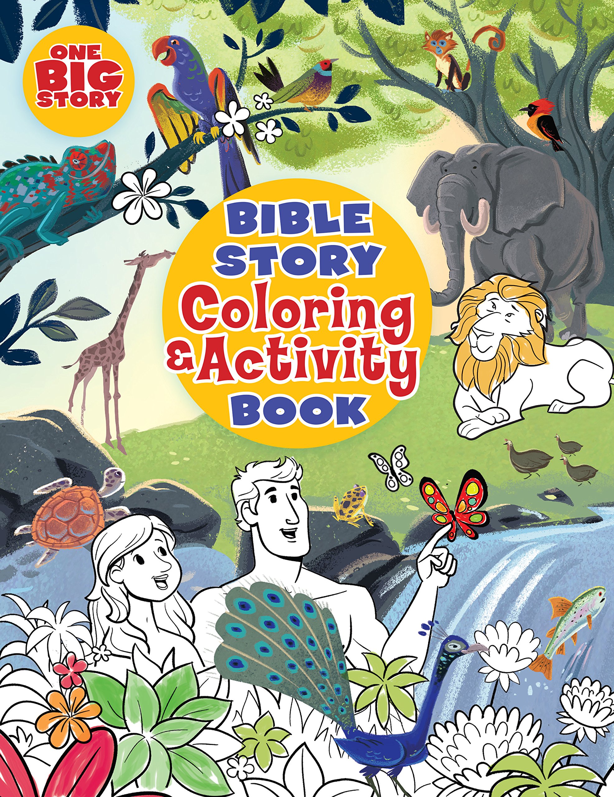 Bible Story Coloring and Activity Book for Kids - One Big Story Bible Adventures | Christian Sunday School, Homeschool Learning & Family Bonding Activity