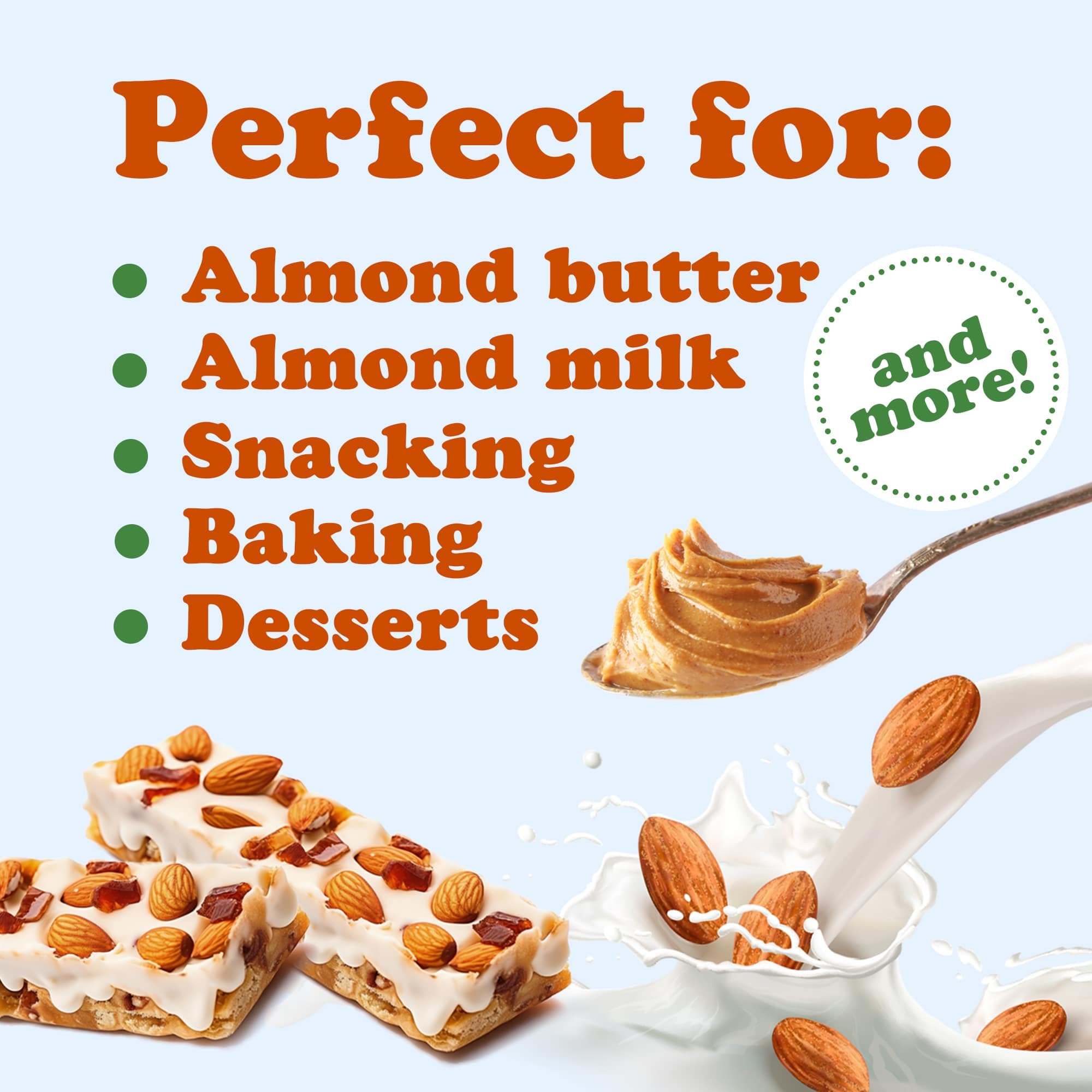 Food to Live - California Almonds, 4 Pounds - Supreme Quality Whole Raw Unsalted Unroasted Nuts | Kosher Vegan Snack | Perfect for Baking, Snacking & Healthy Recipes