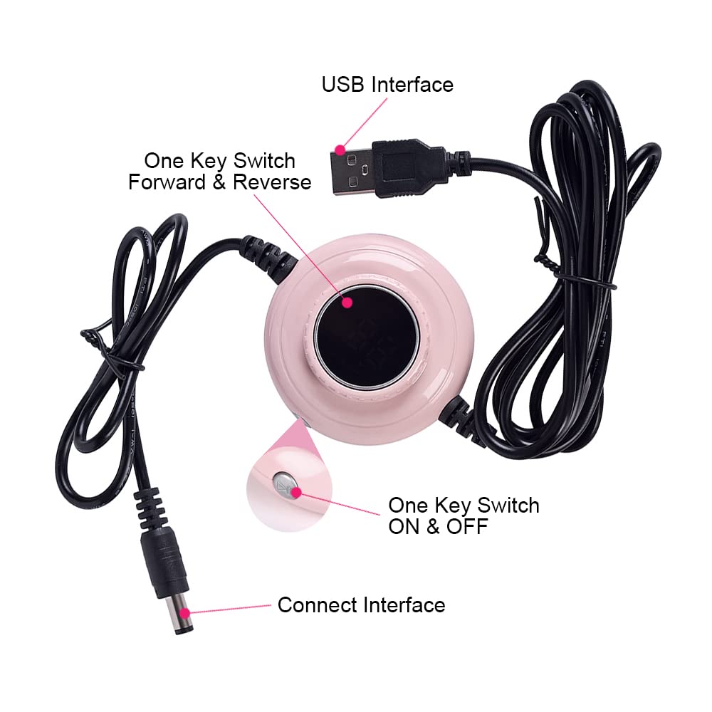 KADS 35000RPM Professional Electric Nail Drill Kit - USB Rechargeable Portable Manicure Machine with LCD Screen, Ceramic Nail Drill Bits & Nail Gel Polisher Pen for Home & Salon Nail Care