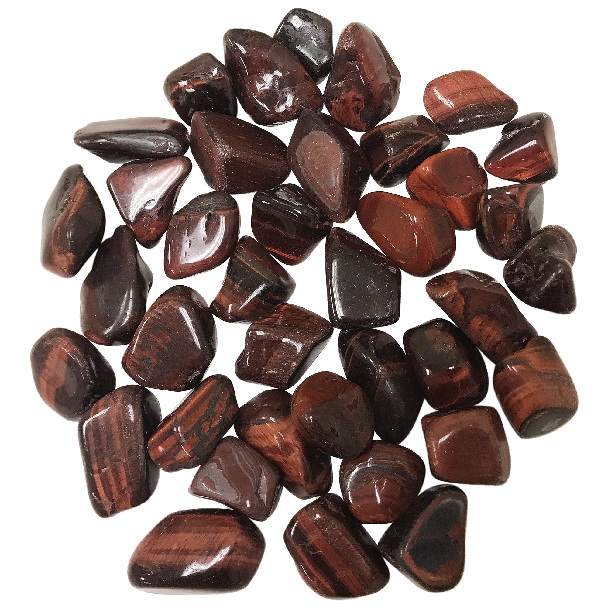 1 lb Polished Red Tiger Eye Tumbled Stones - Bulk Healing Crystals for Chakra Balancing, Meditation & Jewelry Making - Natural Gemstones for Home Decor, Spiritual Gifts & Energy Work