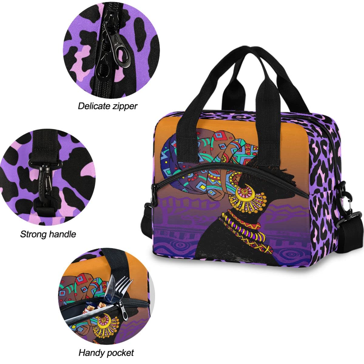 Insulated Lunch Bag for Women & Men - Reusable Leakproof Lunch Tote Cooler Box for Work, School, Picnics & Outdoor Activities | MNSRUU