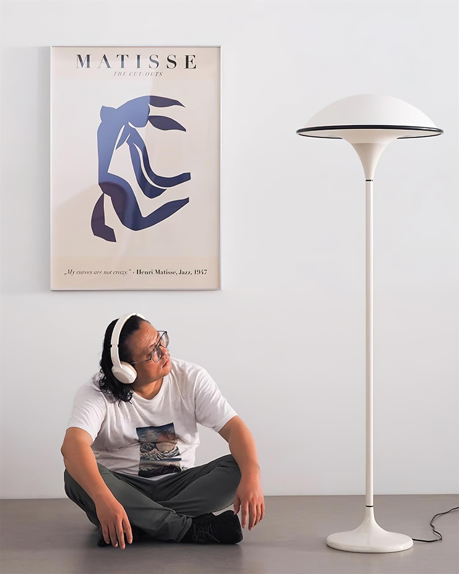 Modern Fontana Floor Lamp - Adjustable LED Standing Light for Living Room, Bedroom & Office - Warm White & Cool White Dimmable Lighting - Perfect for Reading, Working & Relaxing