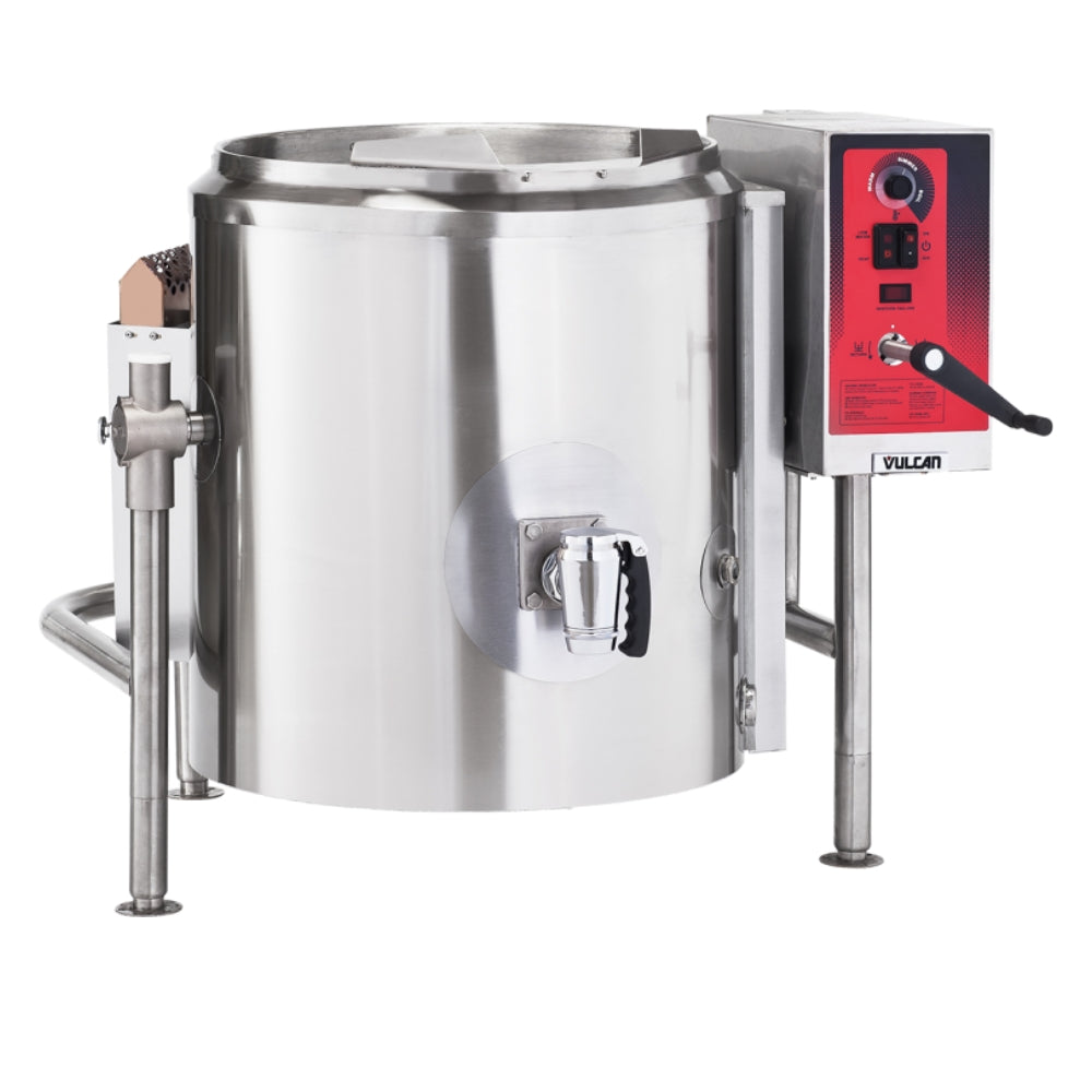 Vulcan 40 Gallon Commercial Tilting Steam Kettle - Natural Gas Powered with 2/3 Steam Jacket - Perfect for Restaurants, Catering & Food Production