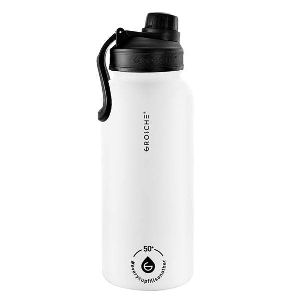 GROSCHE Chicago Stainless Steel Tea Infuser Tumbler - 20oz Insulated Travel Mug for Hot & Cold Beverages - Perfect for Office, Gym, and Outdoor Adventures