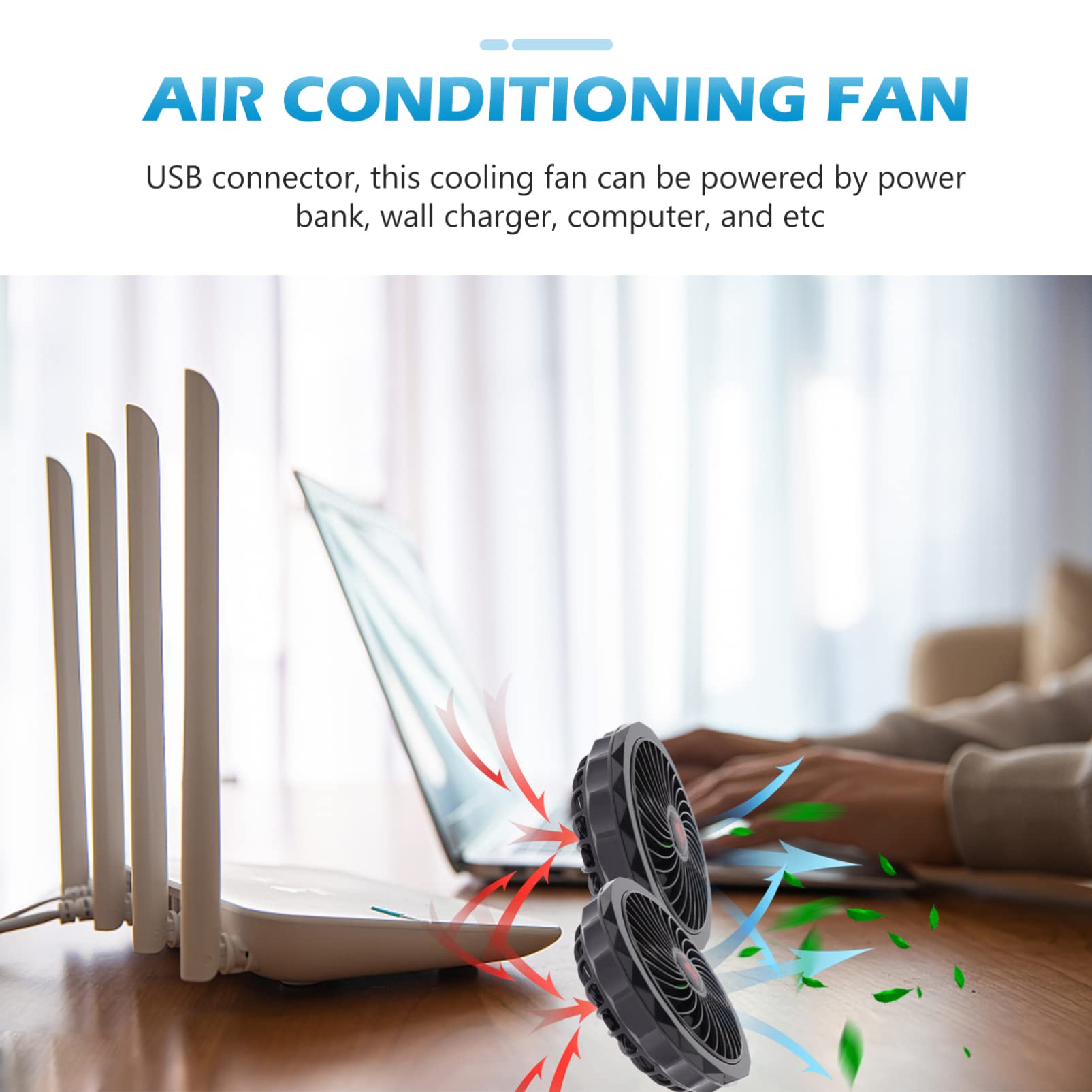 SOLUSTRE USB-Powered Cooling Vest with Portable Fans - Adjustable Wearable Air Conditioner Vest for Heat Management at Work, Outdoor Activities & Sports