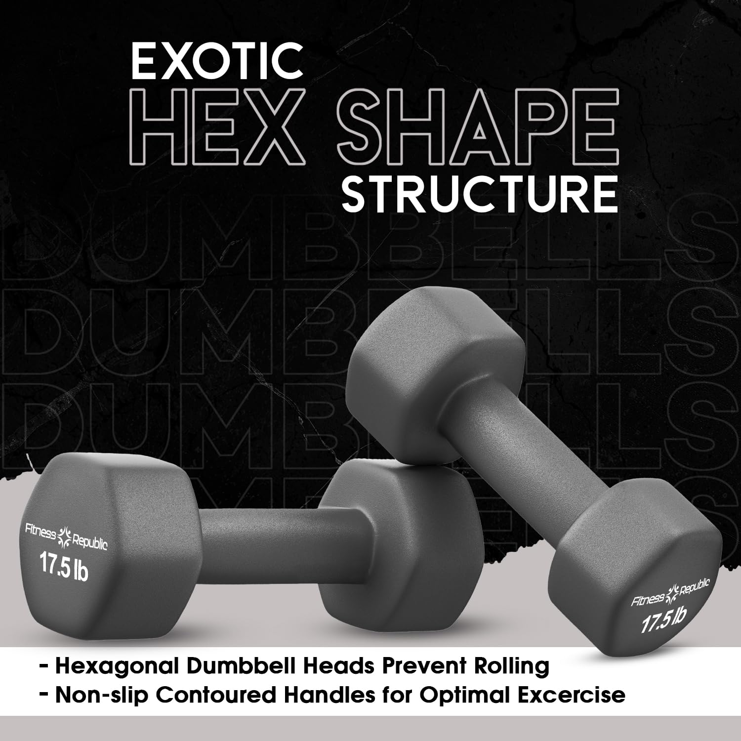 **2-Pack Neoprene Dumbbells - Non-Slip Hex Free Weights for Muscle Toning & Strength Training | Portable Home Gym Equipment for Women & Men | Perfect for Home Workouts, Yoga, and Fitness**