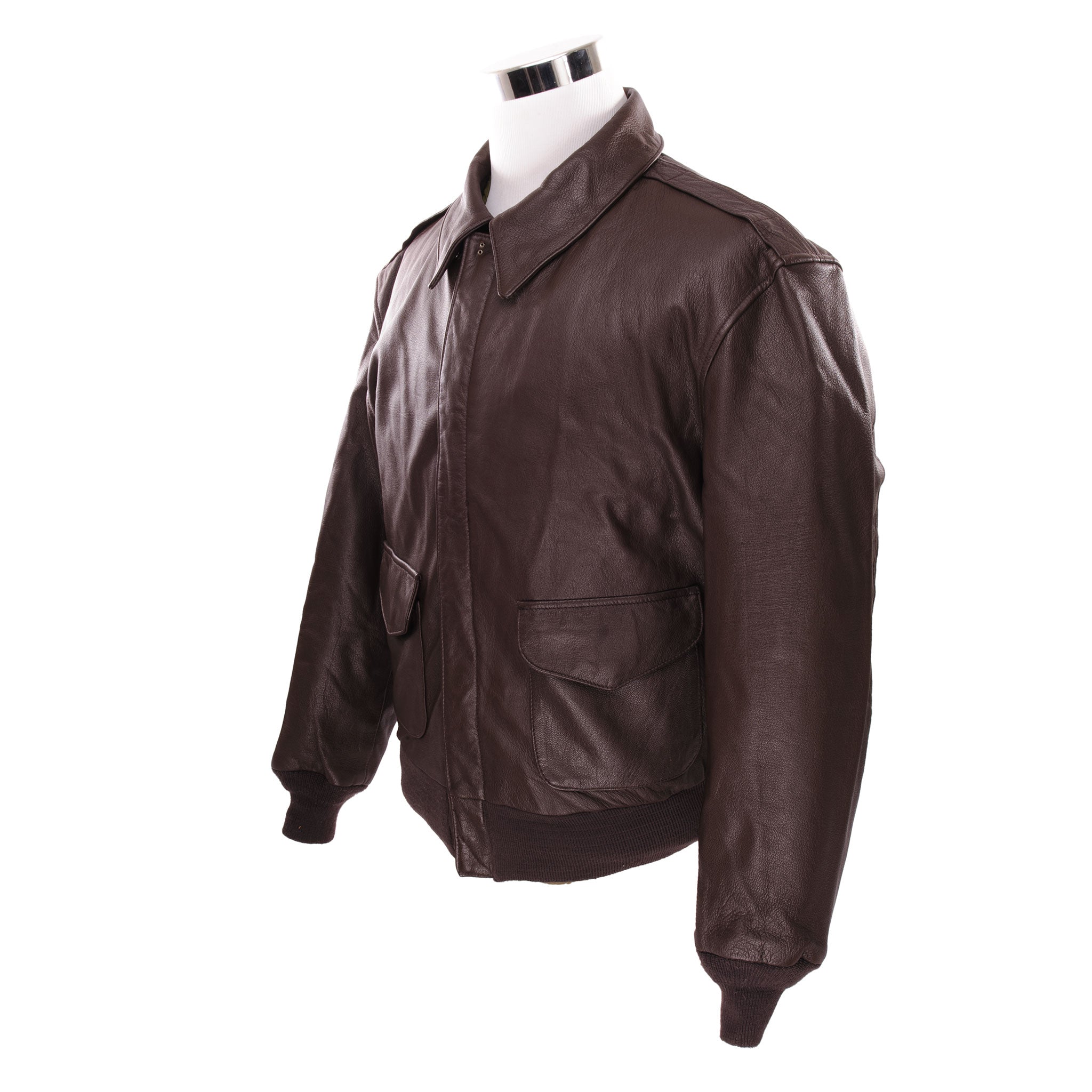 Vintage Cooper US Air Force A2 Light Leather Jacket Size 44R - Classic Military Flight Bomber Jacket for Men, Aviation Enthusiasts & Retro Fashion Lovers