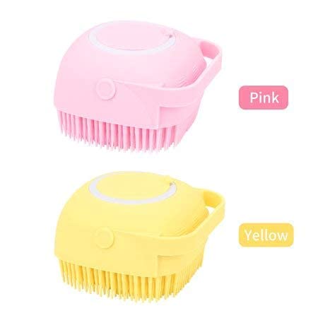 Rainbow Silicone Body Scrubber & Scalp Massage Brush - Soft Bath Brush for Hair Washing, Skin Exfoliation & Relaxing Head Massage - Multicolor Bathroom Accessories (1 Pack) - Perfect for Shower, Spa & Daily Skincare Routine