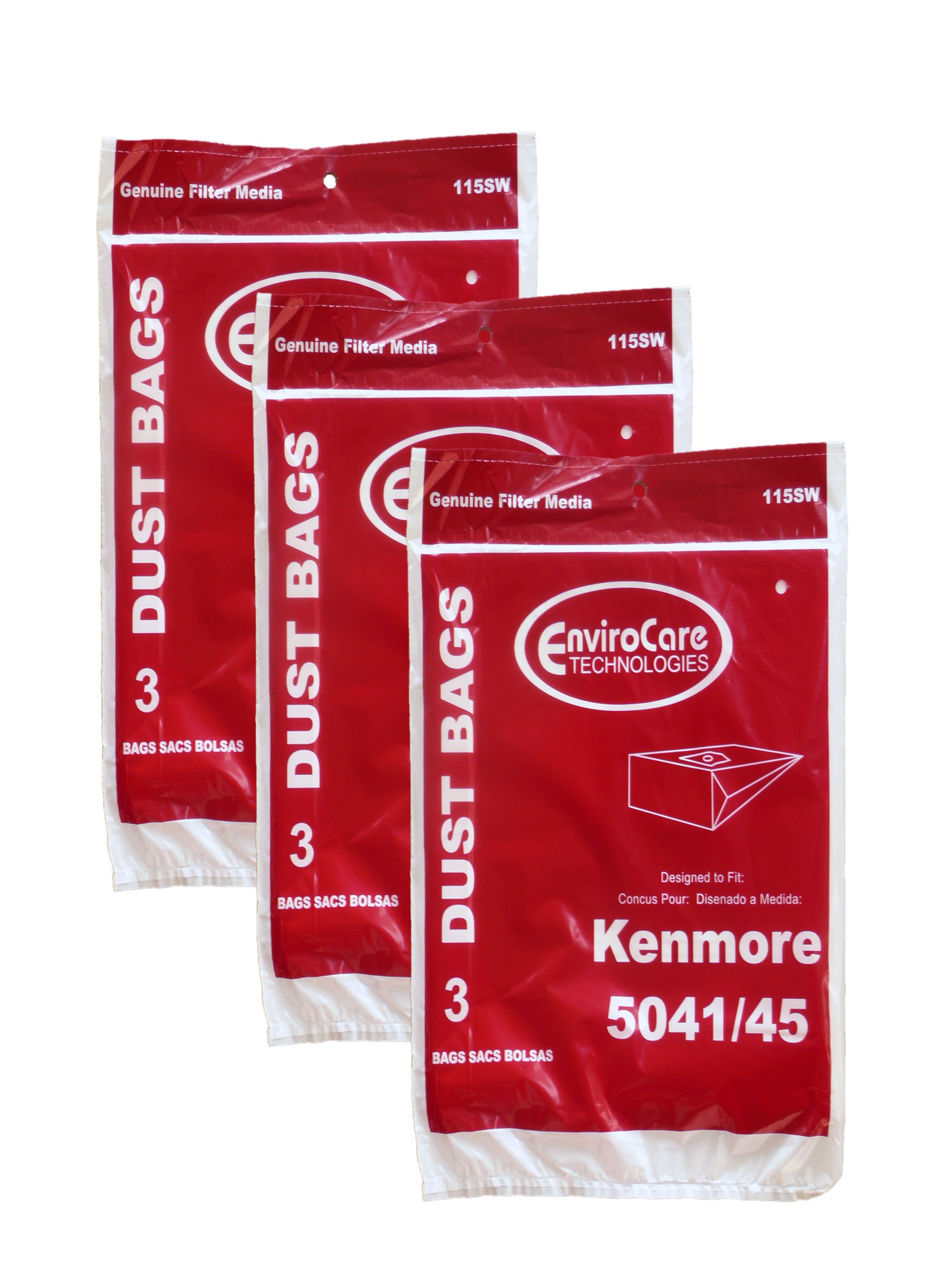 EnviroCare Replacement Vacuum Cleaner Bags - Compatible with Kenmore 5041 & 5045 Type H Canister Vacuums (9-Pack) - Ideal for Home Cleaning and Pet Hair Removal