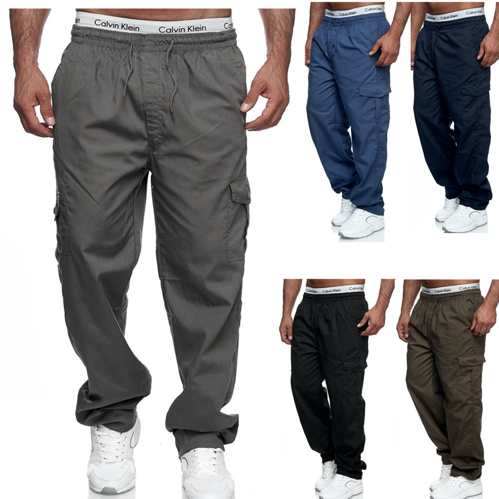 **Men's Casual Cargo Jogger Pants - Lightweight Tactical Sweatpants with Multi-Pockets for Outdoor & Athletic Wear | Comfortable & Stylish for Hiking, Workout, and Everyday Use**