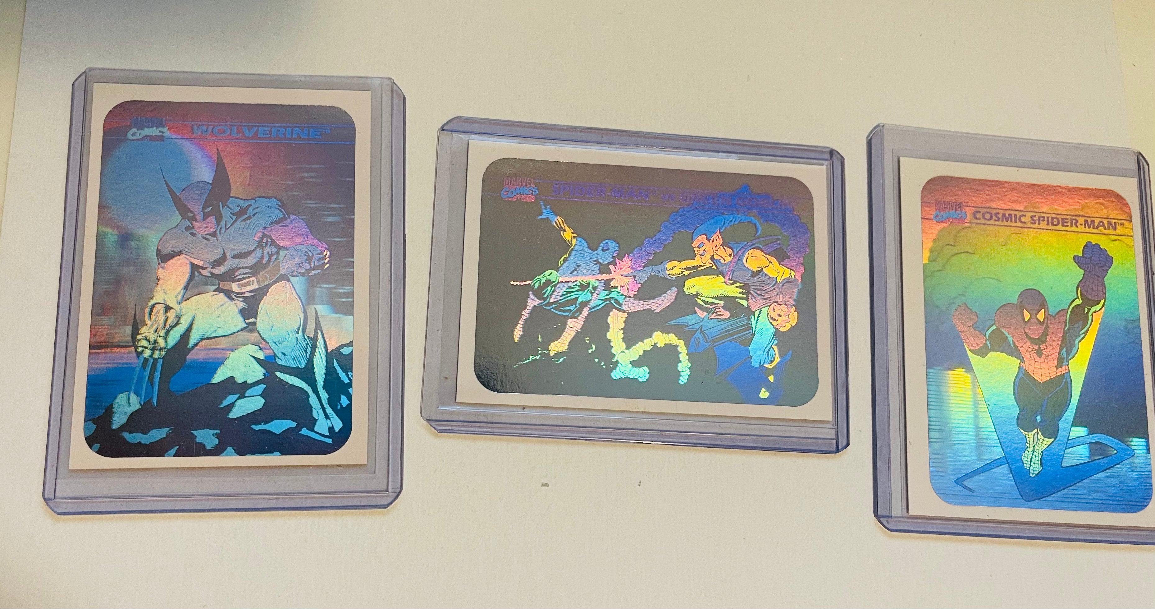 Marvel Universe Series 1 Skybox 3 Hologram Insert Cards Lot - 1990 Collectible Trading Cards for Marvel Fans & Comic Book Collectors - Perfect for Display, Trading, and Investment
