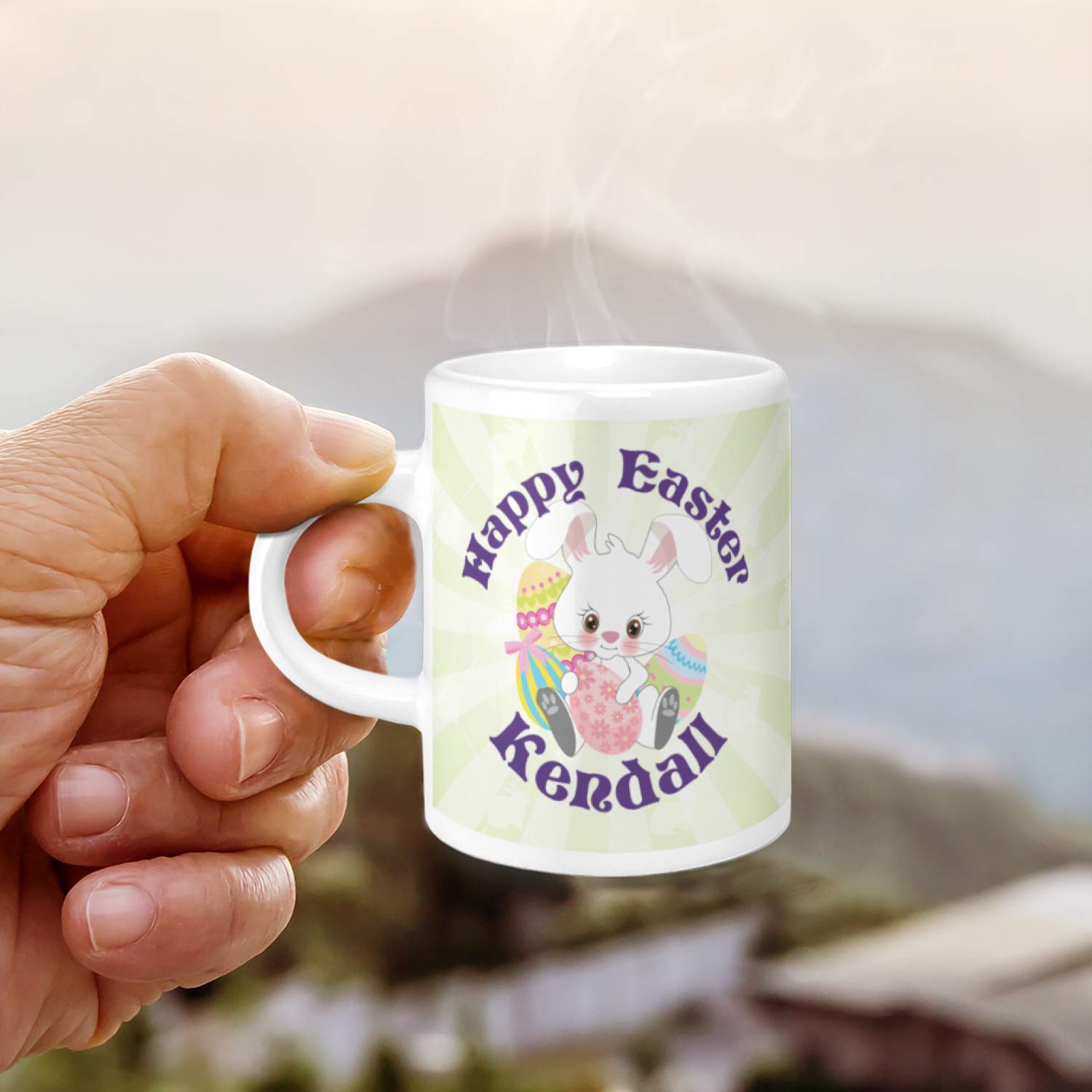 Personalized Easter Bunny Single Shot Espresso Cup - Custom Ceramic Coffee Mug for Easter Gifts, Party Favors & Home Decor - Perfect for Holiday Celebrations, Coffee Lovers & Collectors