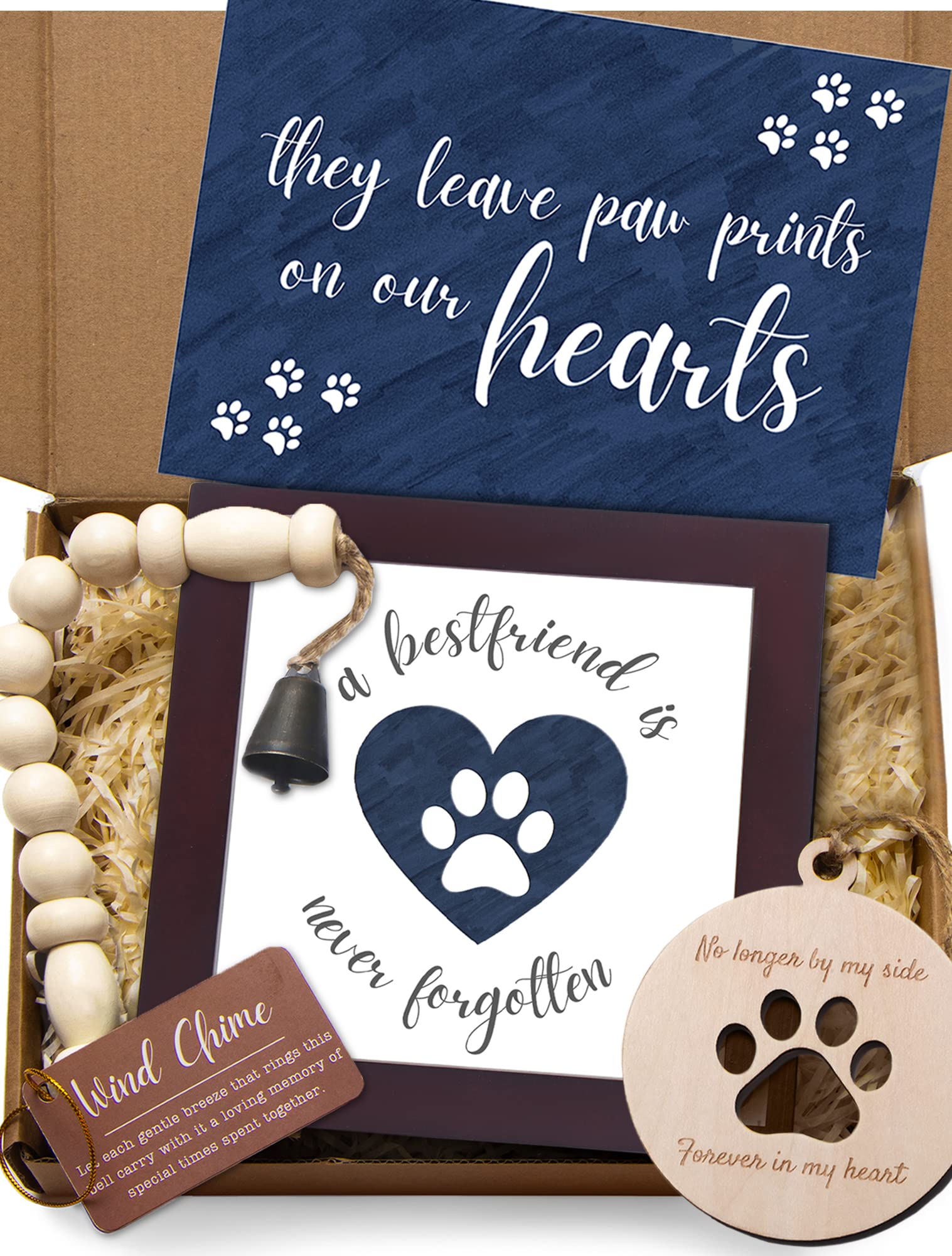 KEDRIAN Pet Memorial Gift Box - Sympathy Gifts for Dog & Cat Loss, Personalized Pet Remembrance Keepsake - Perfect for Pet Loss Condolences & Memorial Ceremonies