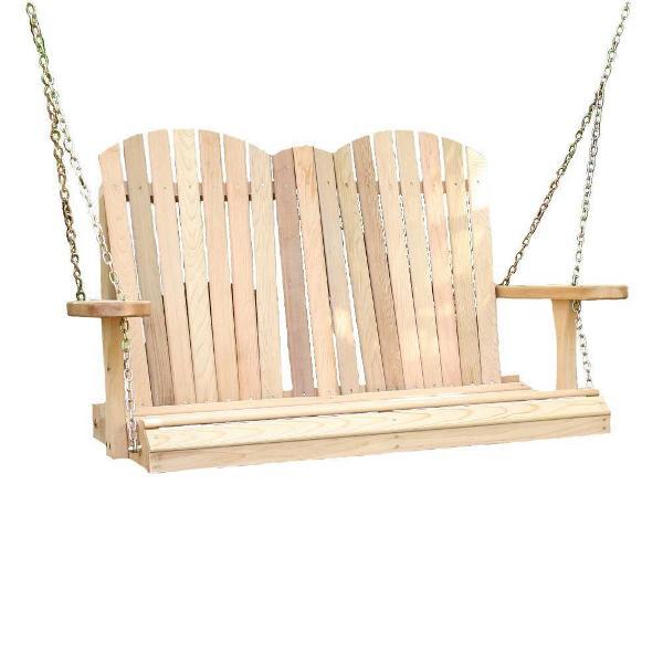 Premium Adirondack Cedar Wooden Swing - Heavy Duty Outdoor Patio & Garden Furniture for Relaxation - Perfect for Backyard, Porch, or Deck Use