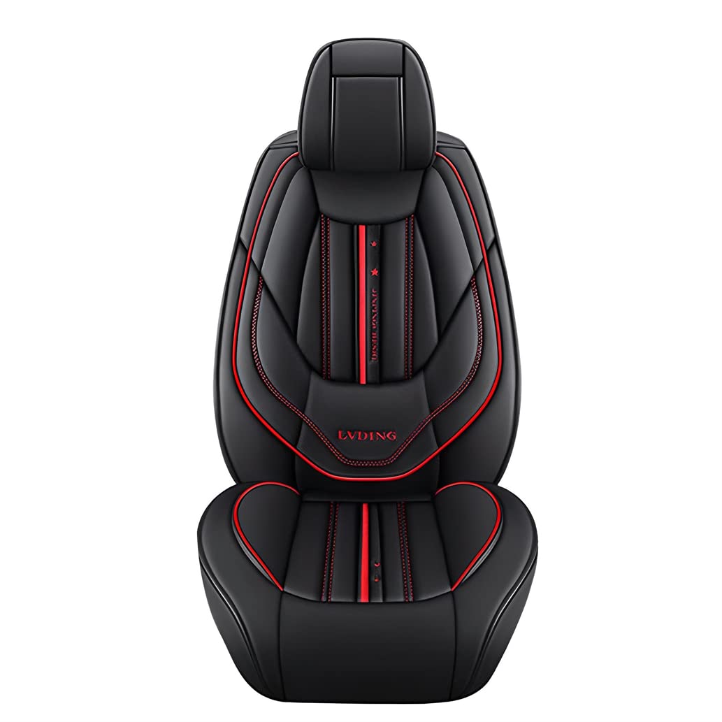 Premium PU Leather Waterproof Car Seat Covers for Chevy Camaro 2010-2019 - Front & Rear Full Set - Black - US Stock Fast Shipping - Perfect for Daily Commuting & Road Trips