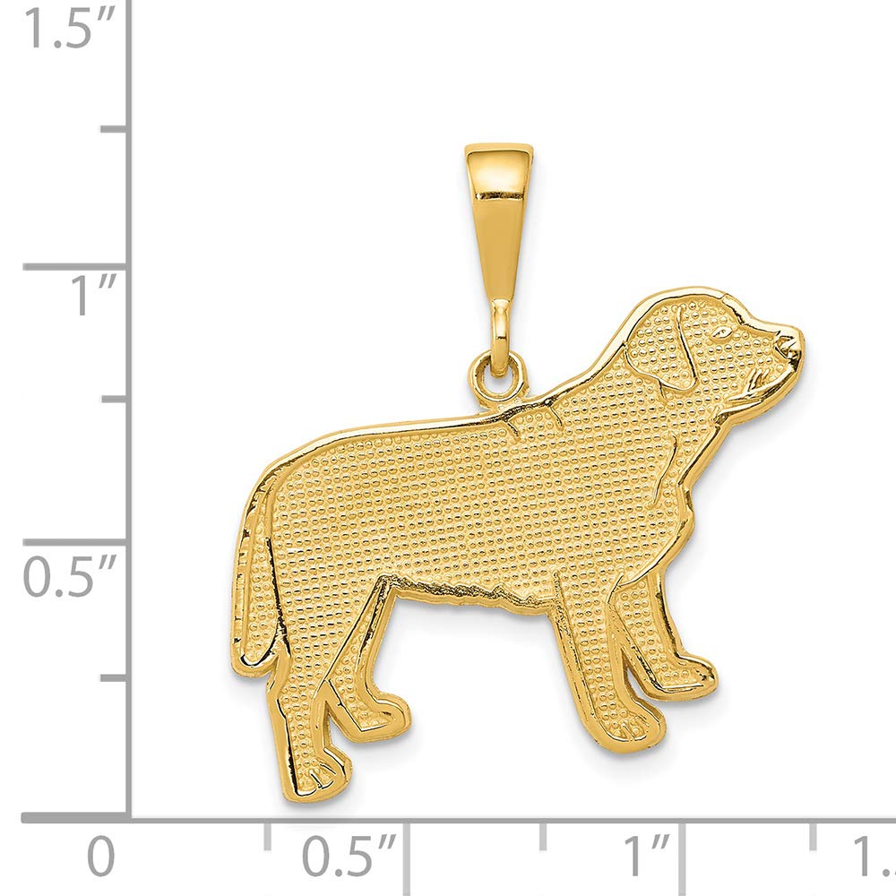 14K Yellow Gold Labrador Dog Charm Pendant - Handcrafted Fine Jewelry for Dog Lovers - Perfect Gift for Pet Owners, Birthday & Anniversary