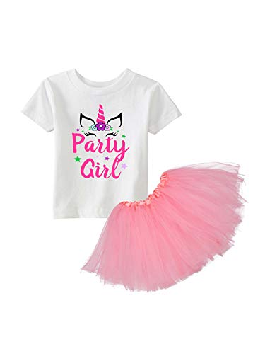 White Toddler Shirt + Pink Tutu