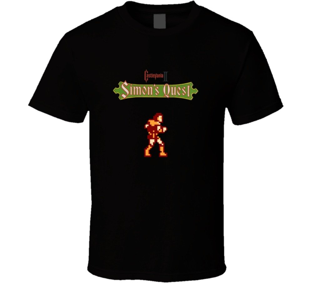 Castlevania 2 Simon's Quest Video Game T-Shirt - Simon Belmont Graphic Tee for Gamers & Retro Gaming Fans - Perfect for Cosplay, Conventions & Casual Wear