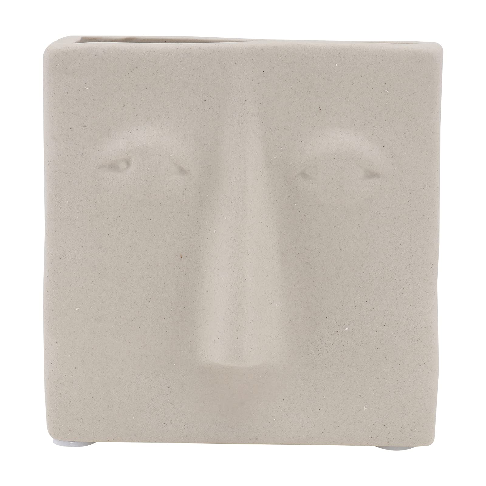 ARTIBETTER White Ceramic Face Shaped Flower Vase - Artistic Home Decor for Living Room, Bedroom & Office | 1 Piece Modern Decorative Vase for Fresh or Artificial Flowers