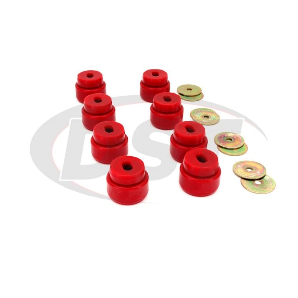 Energy Suspension Body Cab Mount Set for 2001-2004 Chevy Silverado 1500 - Red (3.4150R) | Durable Polyurethane Bushings for Smooth Ride & Reduced Vibration | Perfect for Off-Roading, Towing & Daily Driving