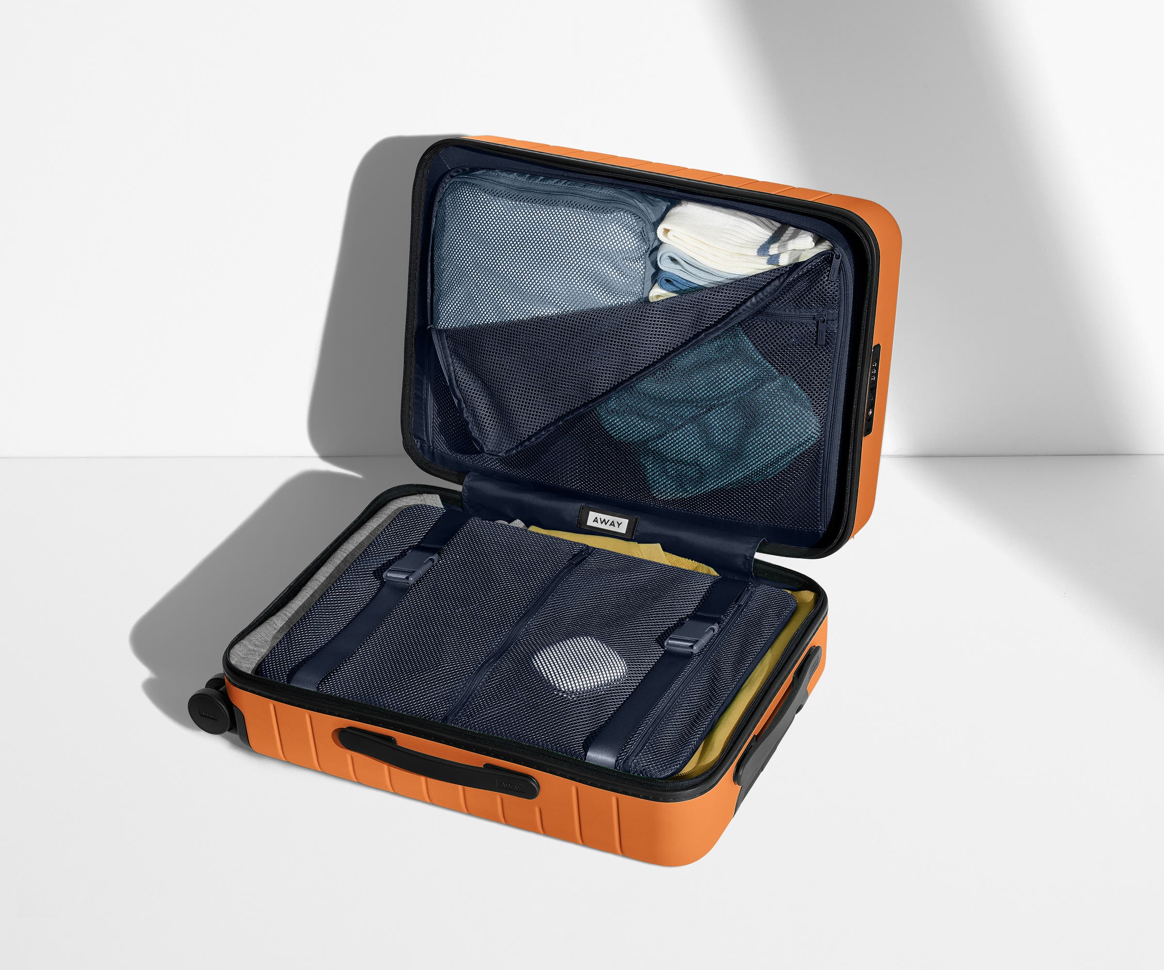 Lightweight Durable Carry On Luggage in Sorbet Orange - Perfect for Air Travel & Weekend Getaways