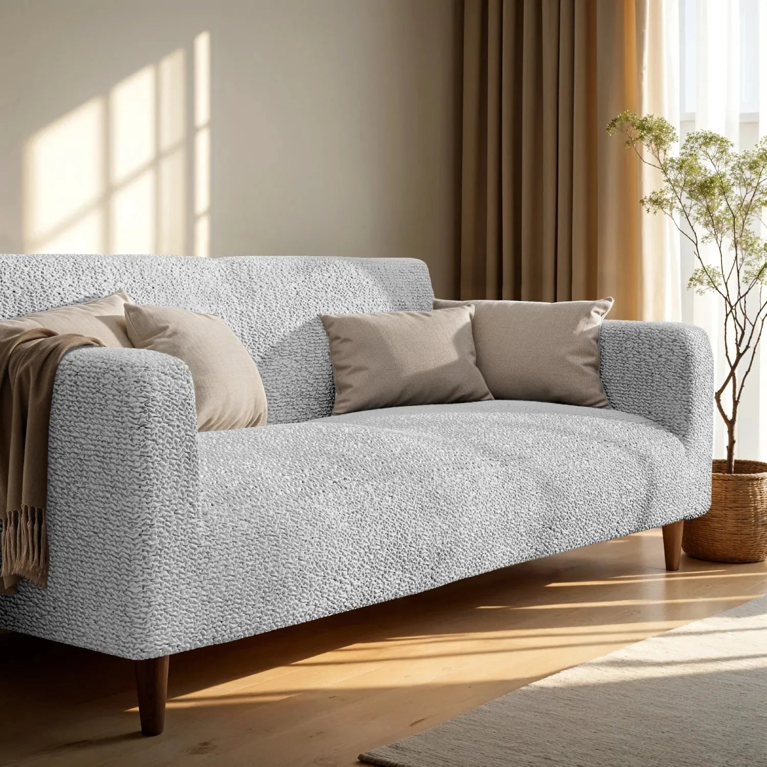 2 Seater Loveseat Slipcover - Soft Microfiber Fabric - Perfect for Living Room, Bedroom & Home Decor