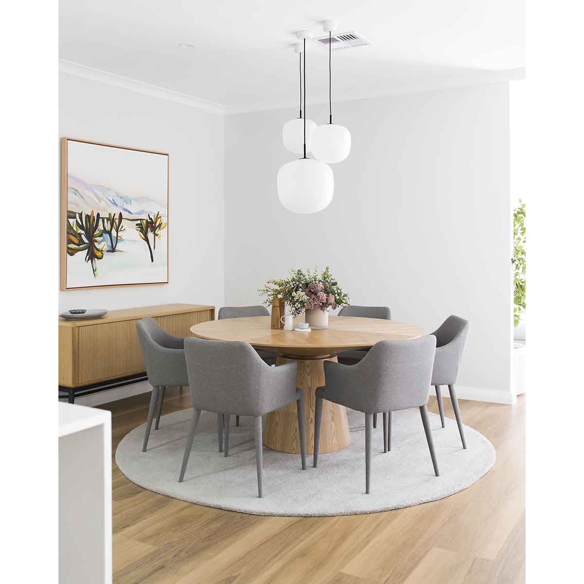 Classic Round Dining Table 47 Inch - Perfect for Small Spaces, Kitchen, Breakfast Nook & Cozy Family Meals