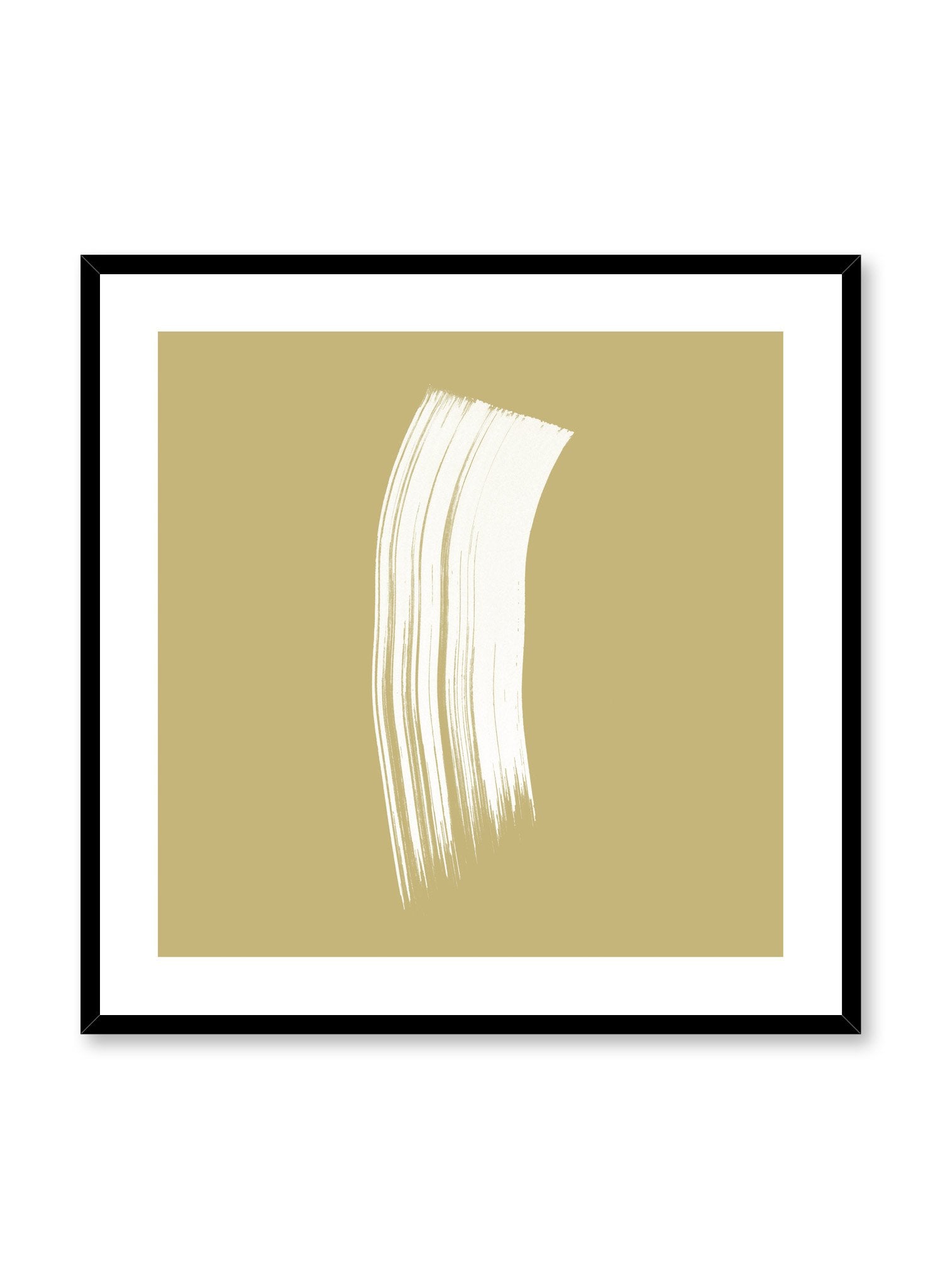 Golden Brushstroke Art Poster - Premium Wall Decor for Living Room, Bedroom & Office - Perfect for Home & Office Decoration