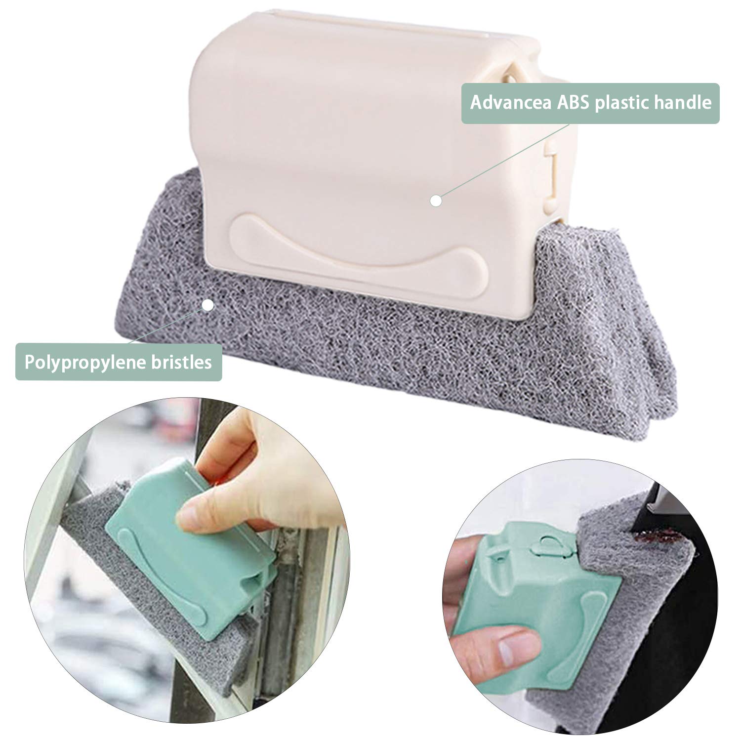 8-Piece Handheld Groove & Gap Cleaning Kit - Multi-Purpose Crevice Brushes for Sliding Doors, Window Tracks, Tile Lines, Shutters, Car Vents, AC Units & Keyboards | Perfect for Home, Office & Auto Deep Cleaning
