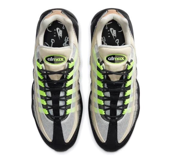 Nike Air Max 95 Denham Sneakers - Black/Volt/Summit White Colorway - Running Shoes for Men & Women | Perfect for Jogging, Gym Workouts & Streetwear Fashion
