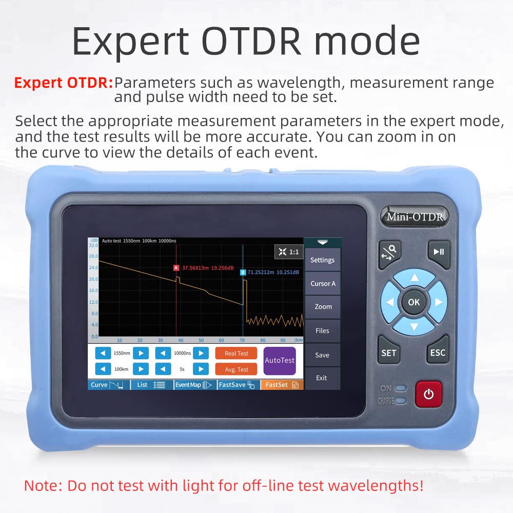 Professional OTDR Optical Fiber Tester 1310/1550nm - 4.3