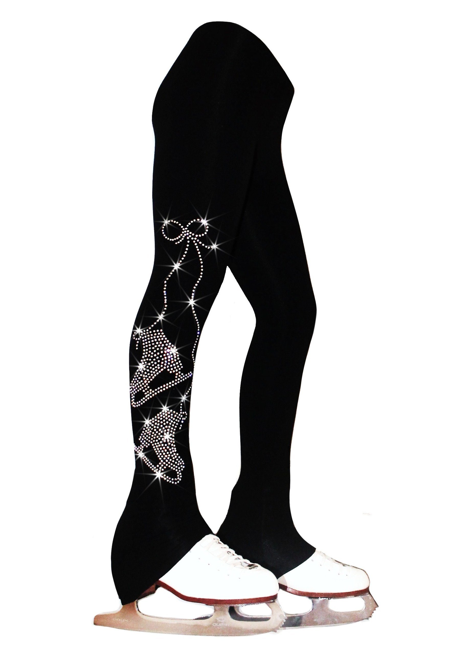 Ice Fire Polartec Figure Skating Pants with Rhinestone Design - Thermal Performance Leggings for Women & Men - Perfect for Ice Skating, Winter Sports & Cold Weather Training