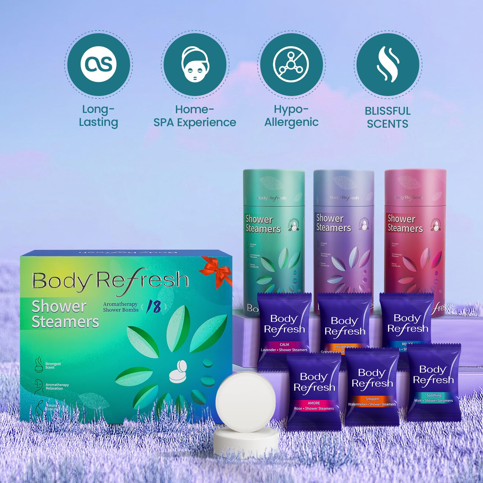 18 Pack Shower Steamers Aromatherapy with Essential Oils - Self Care Gifts for Women, Mom, Wife - Perfect Birthday, Mother's Day, Graduation Gifts for Her & Him - Relaxing Spa Experience at Home