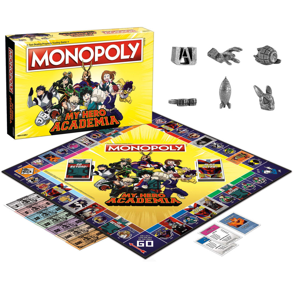 My Hero Academia Monopoly Board Game - Collectible Anime Edition for Fans | Fun Family & Friends Game Night | Perfect Gift for Anime Lovers