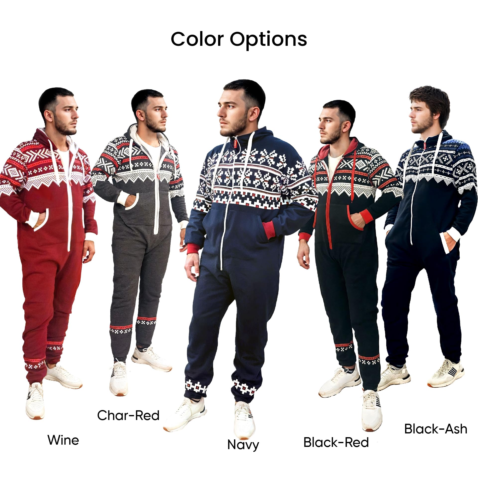 Juicy Trendz Men's Adult Onesie Pajamas - Soft & Cozy Fleece Sleepwear for Winter, Lounge & Relaxation at Home
