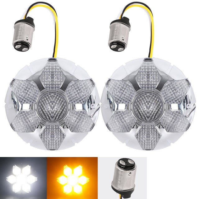 Comet 1156 / 1157 Socket Front and Rear Turn Signal Bulbs for Harley Davidson Motorcycles - High Visibility LED Replacement for Safe Night Riding