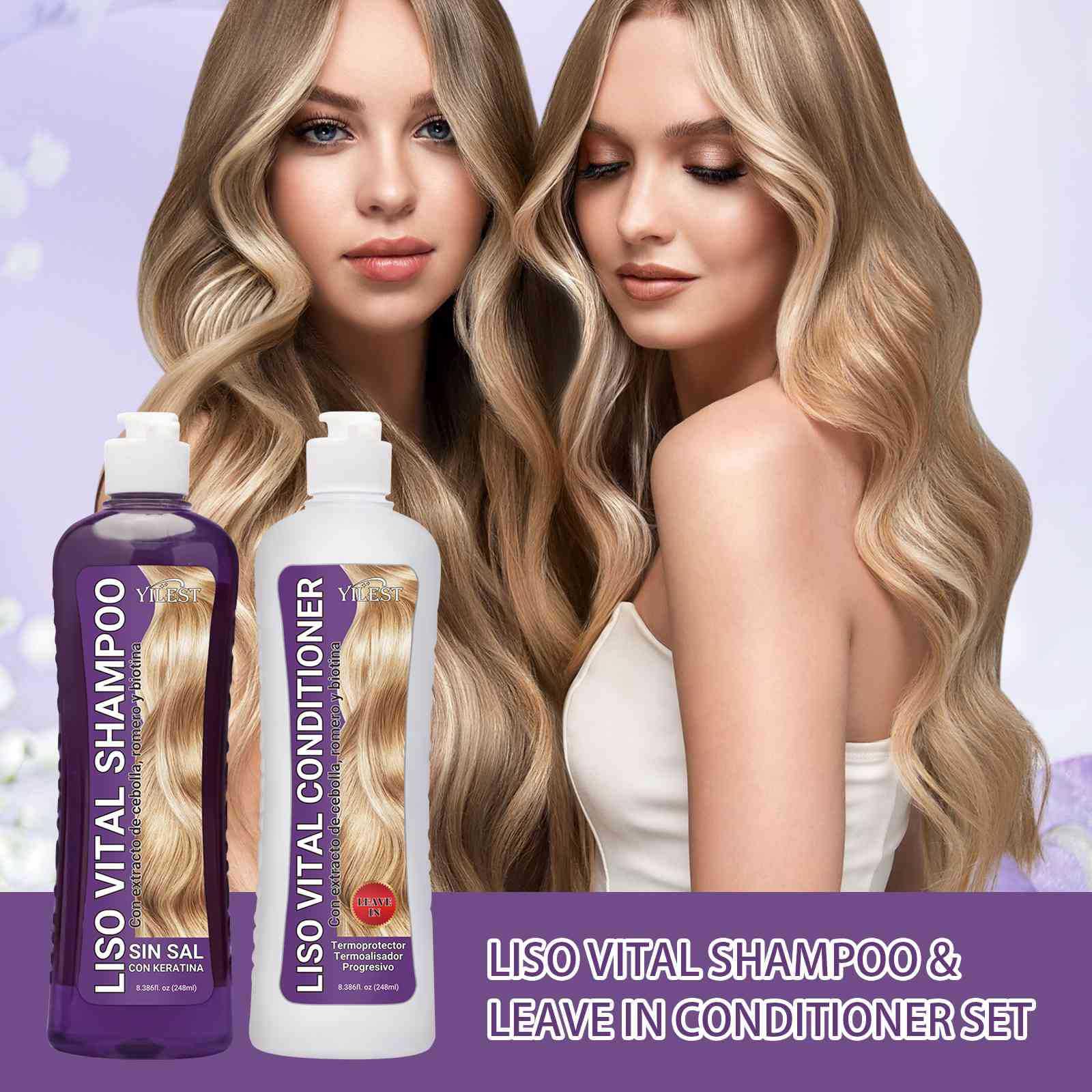 2-Pack Onion Biotin Rosemary Shampoo & Conditioner Set - Nourishes Hair Roots, Moisturizes Scalp for Shiny & Thick Hair (8.4oz x 4) - Perfect for Daily Hair Care & Damaged Hair Repair