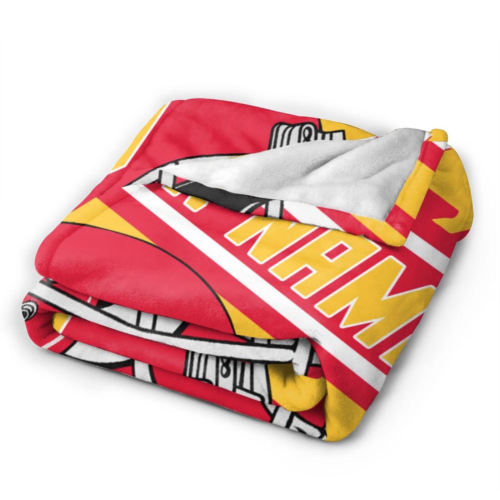 Personalized Fleece Throw Blanket - Custom Name & Number Football Fan Gift, 40